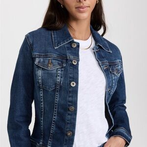 AG Adriano Goldschmied Denim Robyn Jacket Small Alliance Blue Stretch